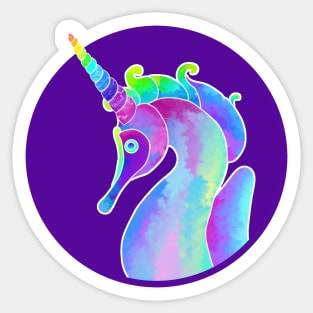 Unicorn Seahorse Artwork Sticker